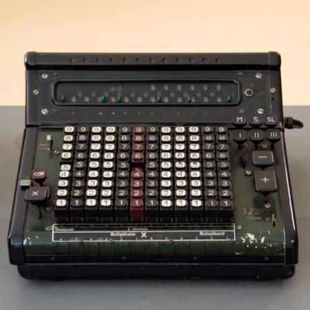 Black and Gray Vintage Cash Register