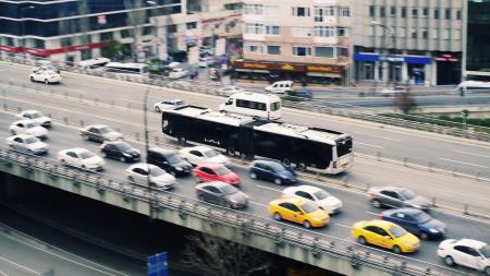 Black and White Bus during Daytime