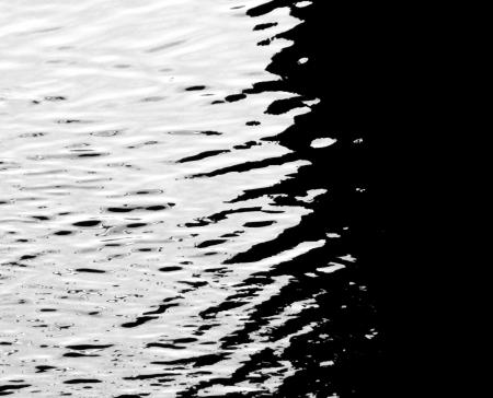 Black and White Water Ripples Abstract