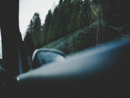 Black Car Side Mirror