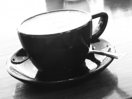 Black Coffee Cup b&w image