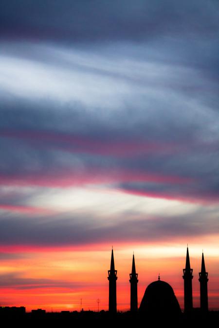 Black Dome Silhouette Taken during Sunset