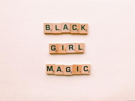 Black Girl Magic Text Decor
