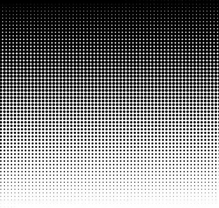 Black halftone dots on white