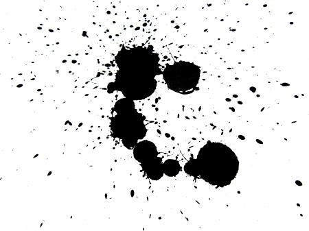 Black ink splatter