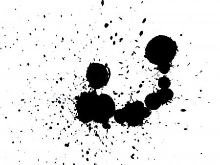 Black ink splatter