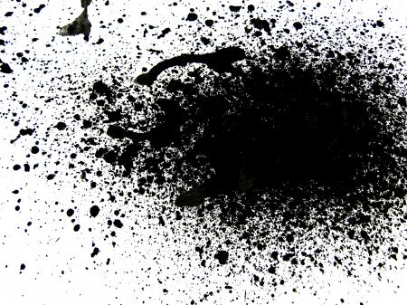 Black ink splatter