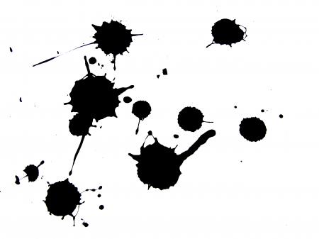 Black ink splatter