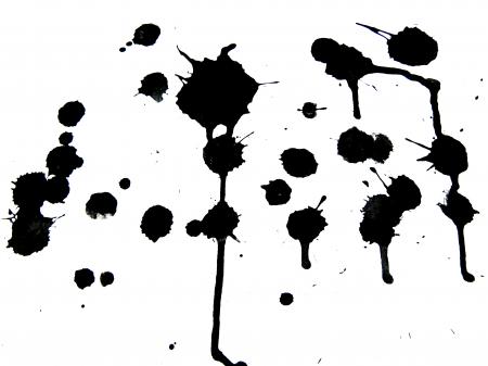 Black ink splatter