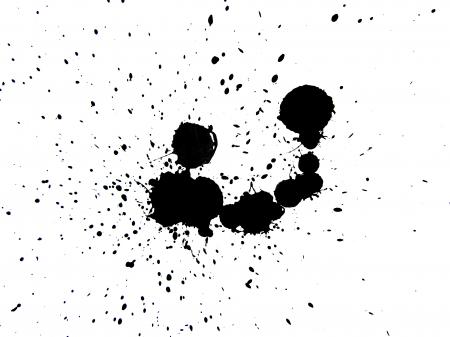 Black ink splatter