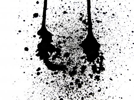 Black ink splatter