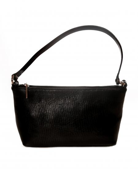 Black leather women's purse