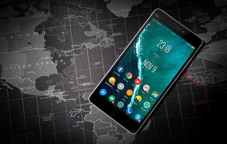 Black Turned on Xiaomi Smartphone