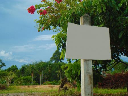 Blank Land For Sale Sign