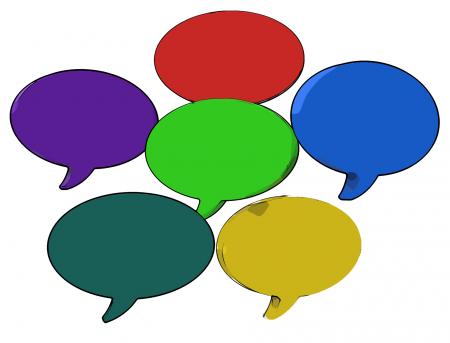 Blank Speech Balloon Shows Copy space For Thought Chat Or Idea