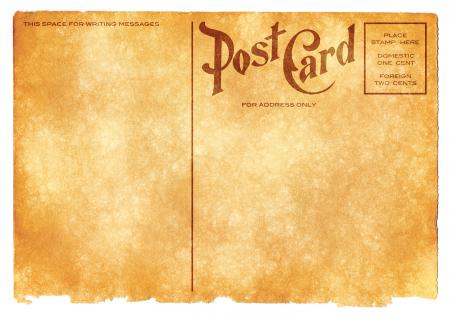 Blank Vintage Postcard - Sepia Grunge
