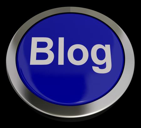 Blog Button In Blue For Blogger Or Blogging Website