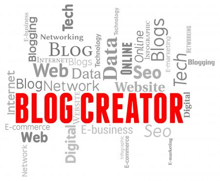 Blog Creator Represents Web Site And Templates