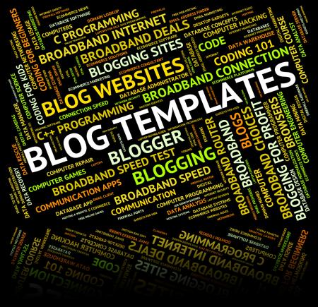 Blog Templates Represents Text Plans And Words