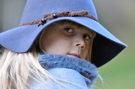 Blonde in Blue Hat