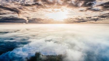 Blue and White Cloudy Sky Photo