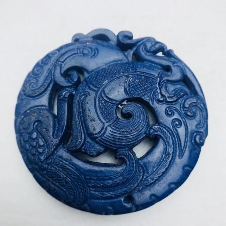 Blue Carved Stone