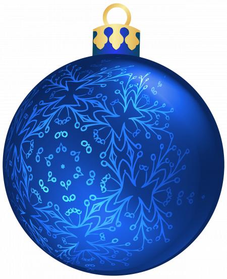 blue christmas ball