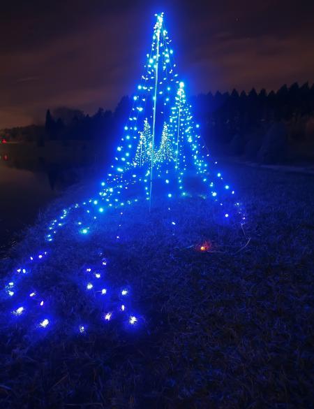 Blue christmas tree