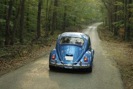 Blue Classic Volkswagen Beetle