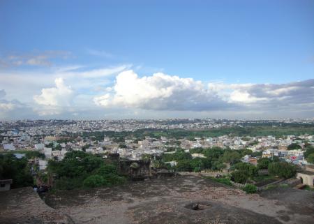 Blue Cloudy Sky View from Golconda