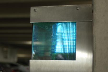 Blue light in metal case