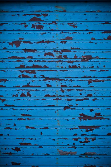 Blue Peeled Paint Wall