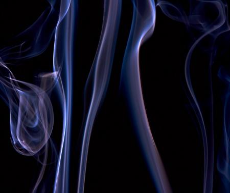 Blue smoke on black