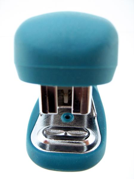 blue stapler