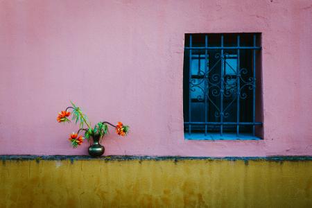 Blue Steel Window Frame