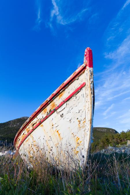 Boat and blue sky