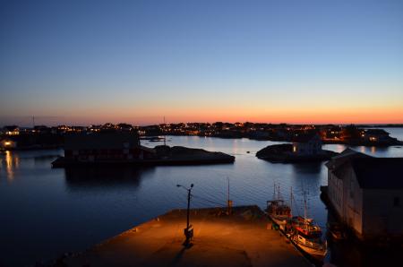 Boat in Port during Sunset