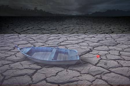 Boat on Barren Land