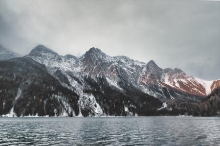 Body of Water Across Mountain