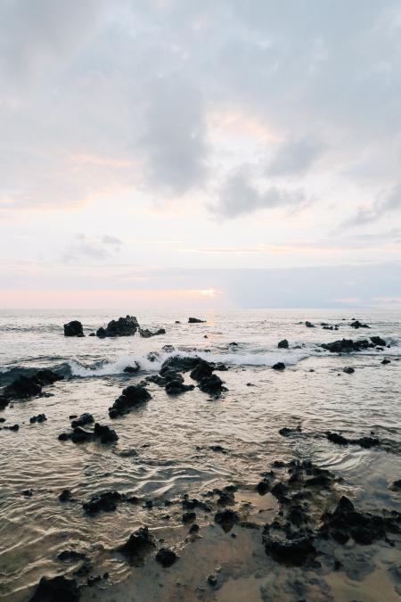 Body of Water at Cloudy Sky