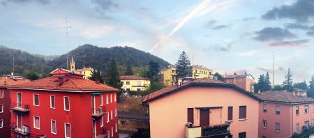 Bologna after the rain, street view, Italy