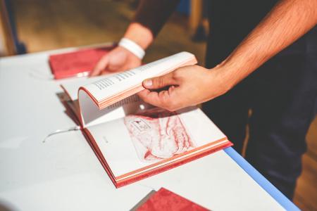 Book in men's hands