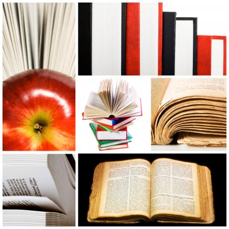 books collage
