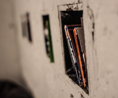 Books in wall