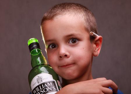 Boy and a bottle