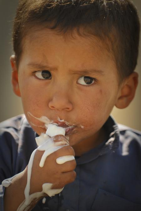 Boy Eating Ice Cream