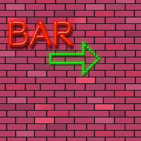 Brick Wall Indicates Traditional Pub And Alcohol