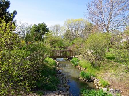 Bridge over Body of Water Surround by Greenery