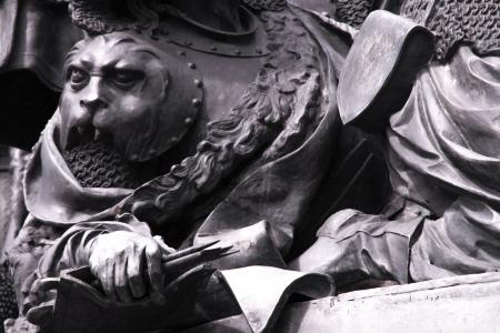 bronze monument close-up