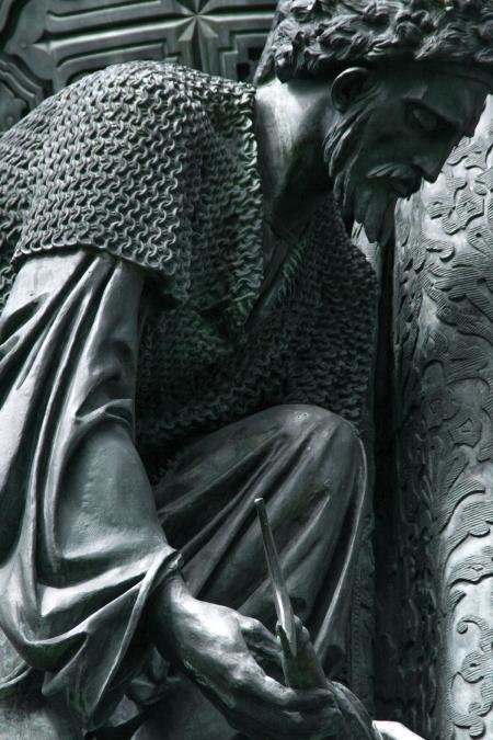 bronze monument close-up